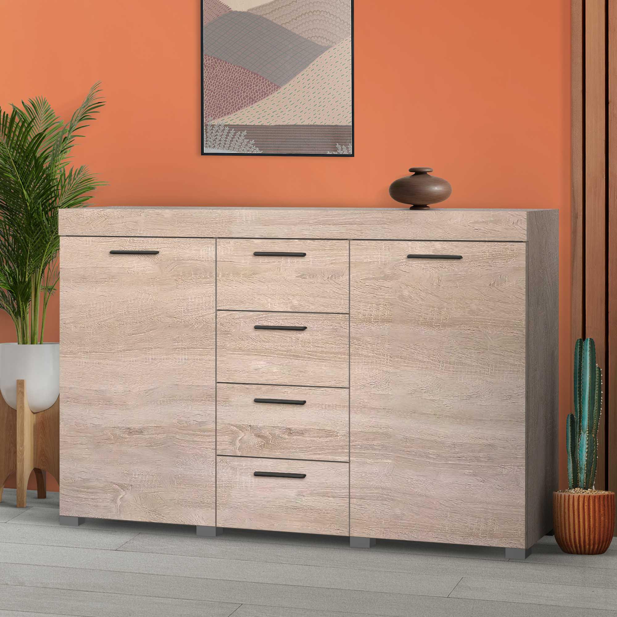 Комод з двома тумбами та висувними шухлядами Дуб Сонома (О-7б) - фото 5 Комод з двома тумбами та висувними шухлядами Дуб Сонома (О-7б) - фото 5