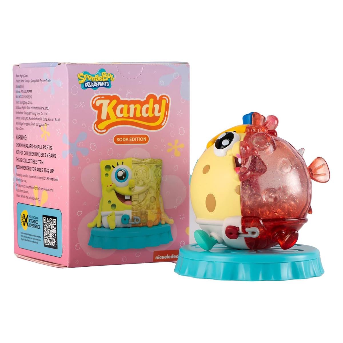 Детская игровая коллекционная фигурка Mighty Jaxx Kandy Soda Edition Губка Боб (LND-22KXSBSPBB13)