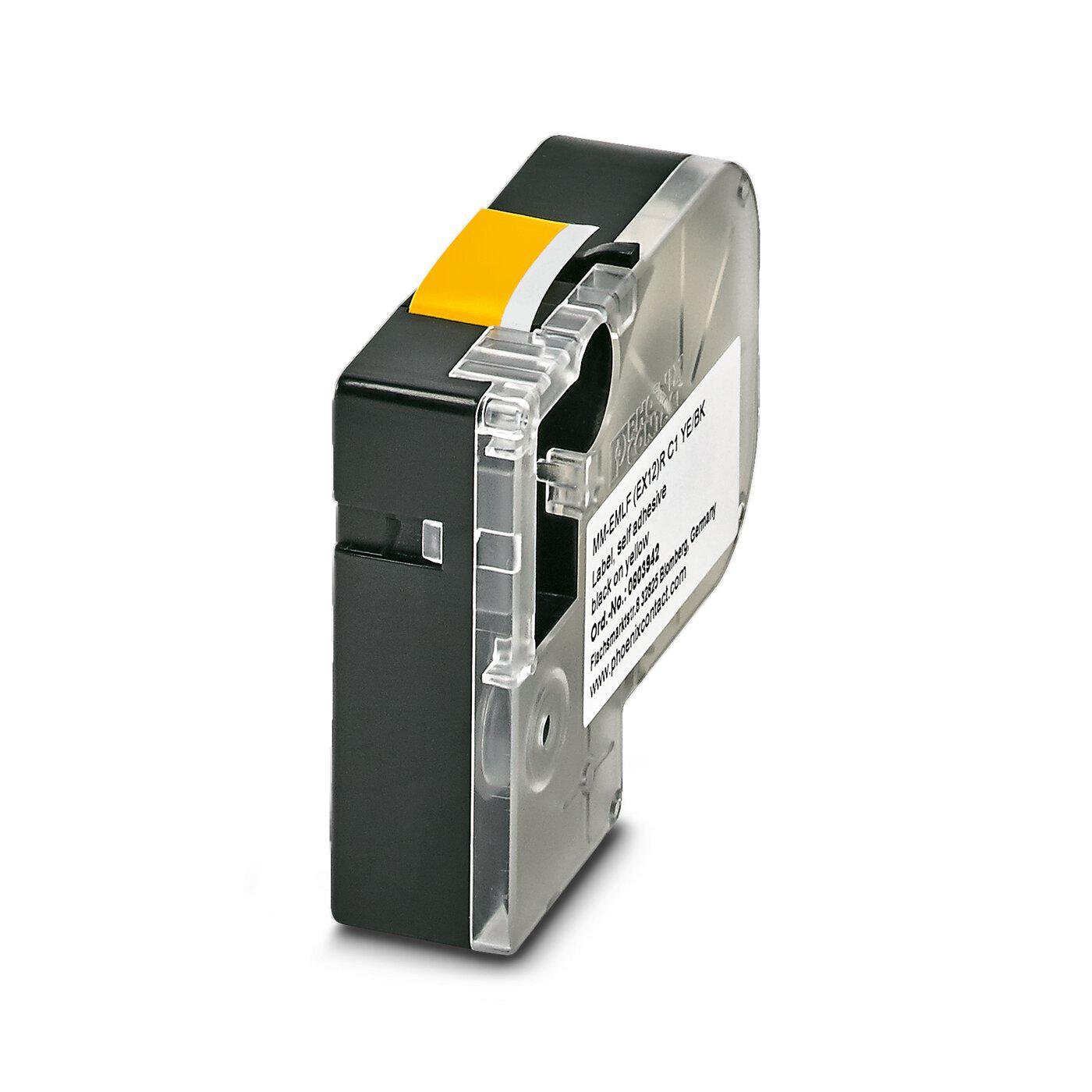 Картридж з етикетками Phoenix Contact MM-EMLF EX12/R C1 YE/BK для принтера 12 мм Жовтий (0803942)
