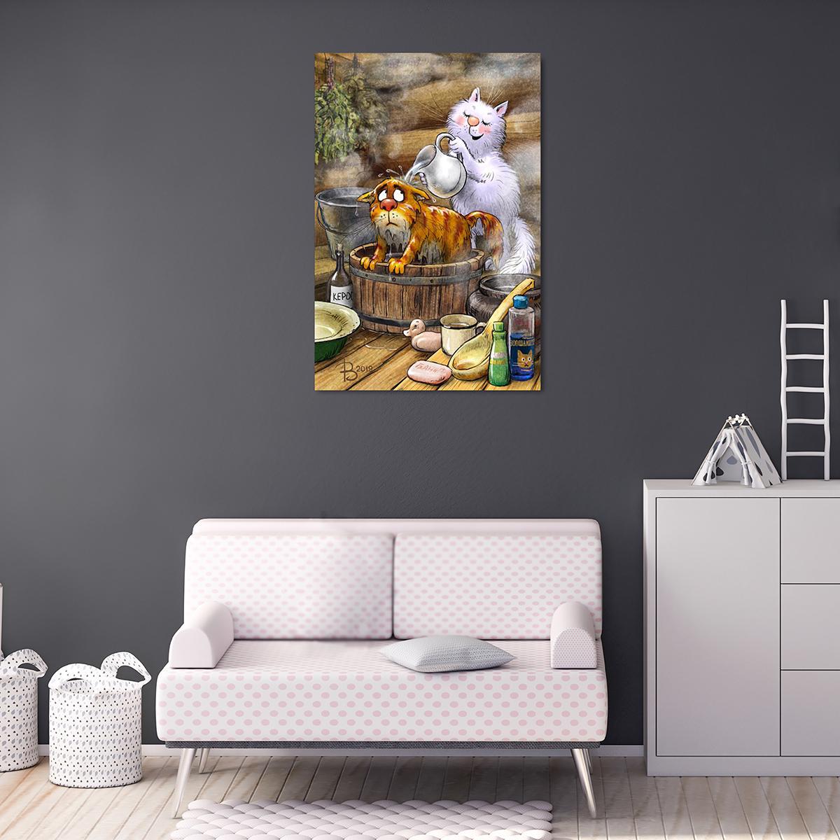 Модульная картина В баньке 1 модуль 50x75 см (_rinaz_2019194423)