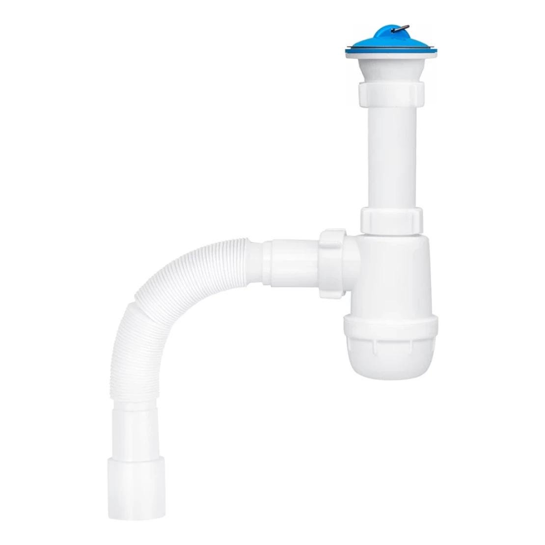 Сифон для кухонной мойки ANI plast NM320SLEU 3 1/2" х 40 мм с переливом (CV014637)