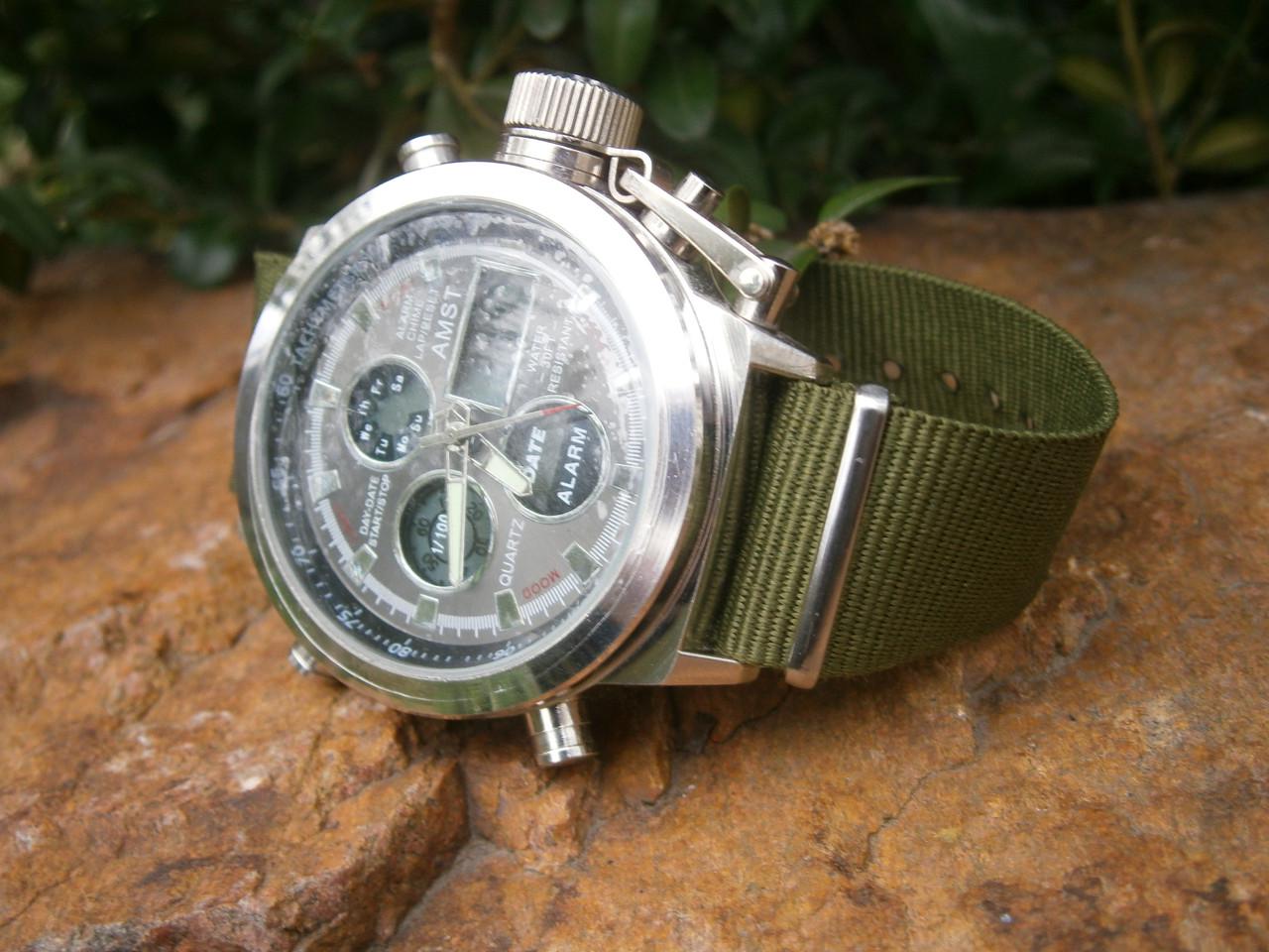 Годинник чоловічий спортивний Mílitary AMST 3003C Silver/Green - фото 8