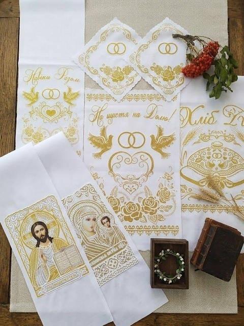 Набор свадебных полотенец и салфеток (35718097)
