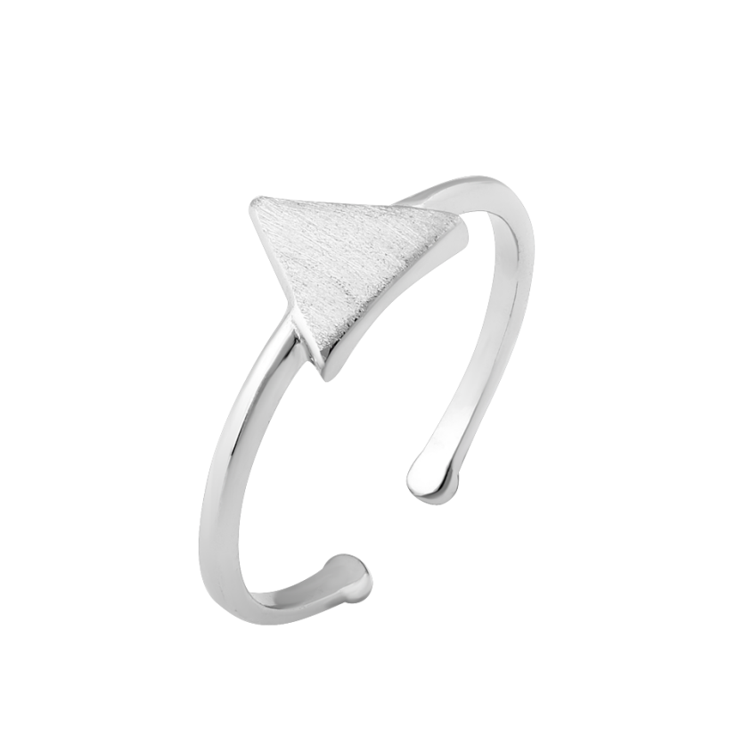 Кольцо серебряное Треугольник на верхнюю фалангу без вставок р. 18