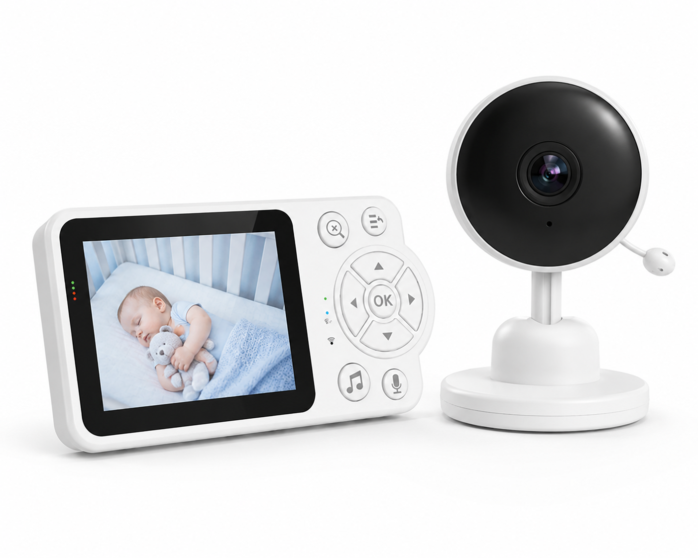 Відеоняня Happy Baby C3 2,8" Full HD нічне бачення двосторонній зв'язок датчики White
