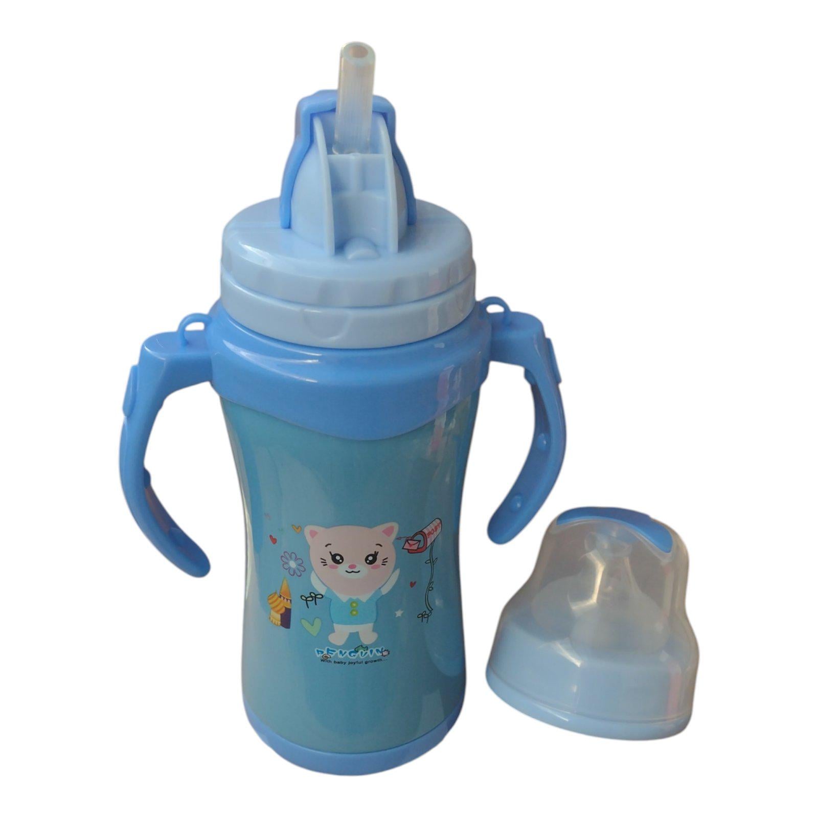 Термос детский с соской и трубочкой A-Plus модель 220 мл Голубой (28220465)