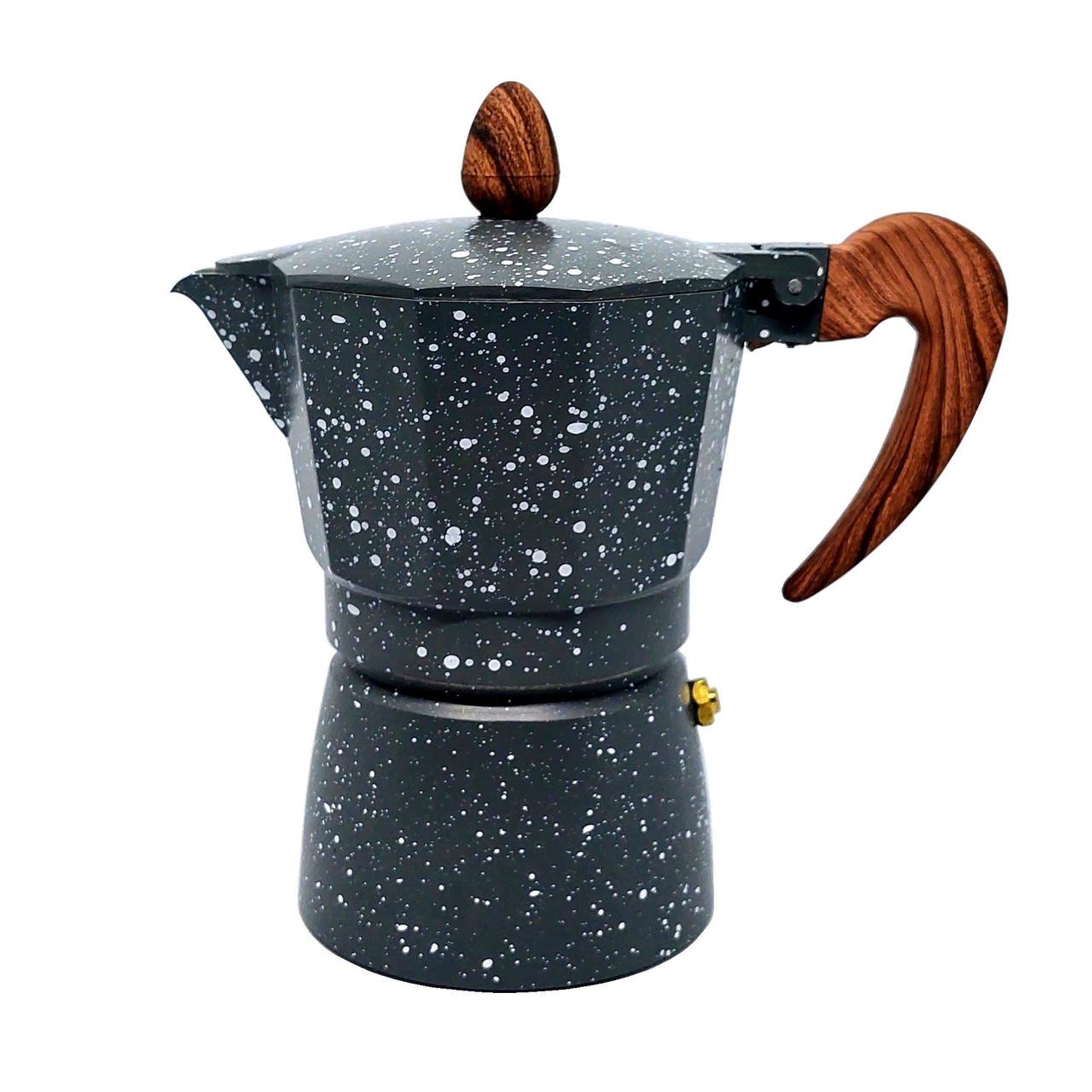 Кофеварка гейзерная мраморная А-Плюс на 3 чашки (201238)