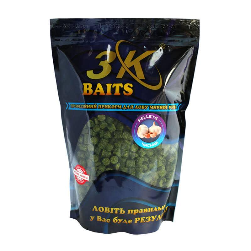 Пеллетс 3KBaits 8 мм 800 г Чеснок (3KB1202)