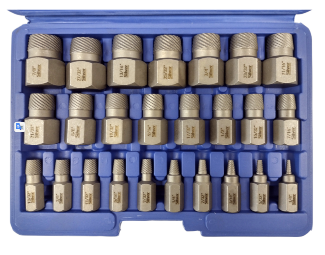 Экстракторы для сломанных винтов Silver S10757 25 шт.