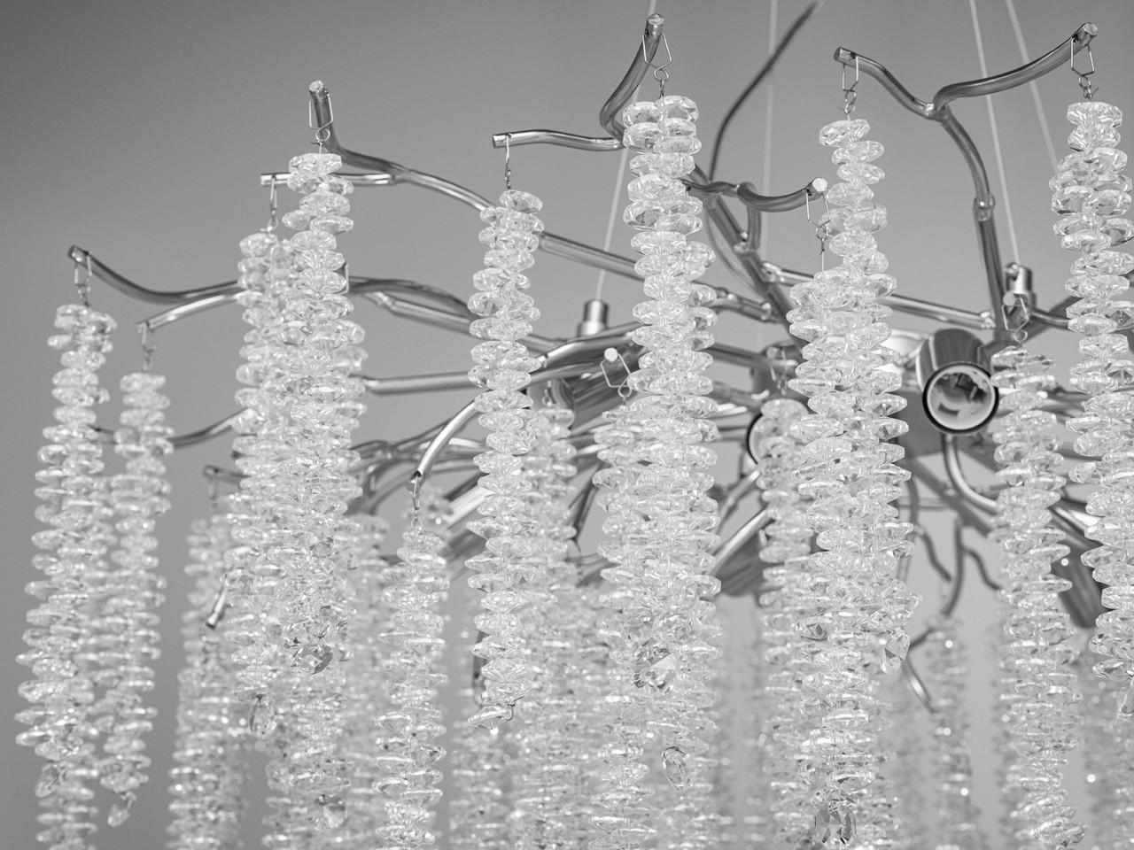 Люстра хрустальная в гостиную 605-800CH-LS Глициния Хром (2118576726) - фото 2 Люстра хрустальная в гостиную 605-800CH-LS Глициния Хром (2118576726) - фото 2