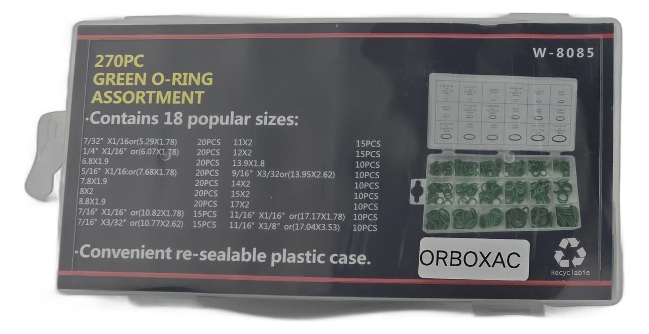 Набор уплотнительных колец O-Ring 270 шт. 18 размеров HNBR для кондиционеров BOX AC (38239623) Набор уплотнительных колец O-Ring 270 шт. 18 размеров HNBR для кондиционеров BOX AC (38239623)