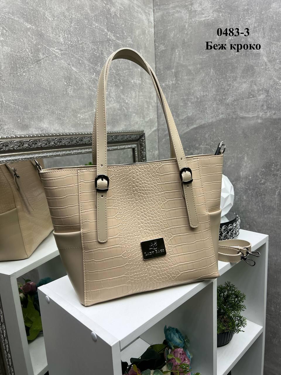 Сумка жіноча через плече з екошкіри велика якісна з принтом для документів Бежевий - фото 3 Сумка жіноча через плече з екошкіри велика якісна з принтом для документів Бежевий - фото 3