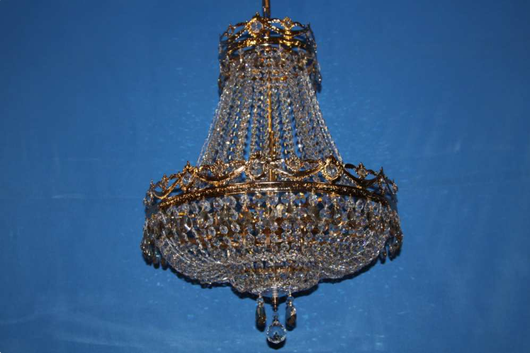 Хрустальная люстра L8390/11 FGD-WT/COG Золото/Белый (AN000718)