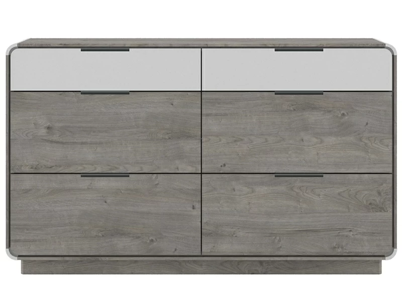 Комод Gerbor KOM6S Алиса 1400х400х840 мм ДСП Шварцвальд/Нимфея альба