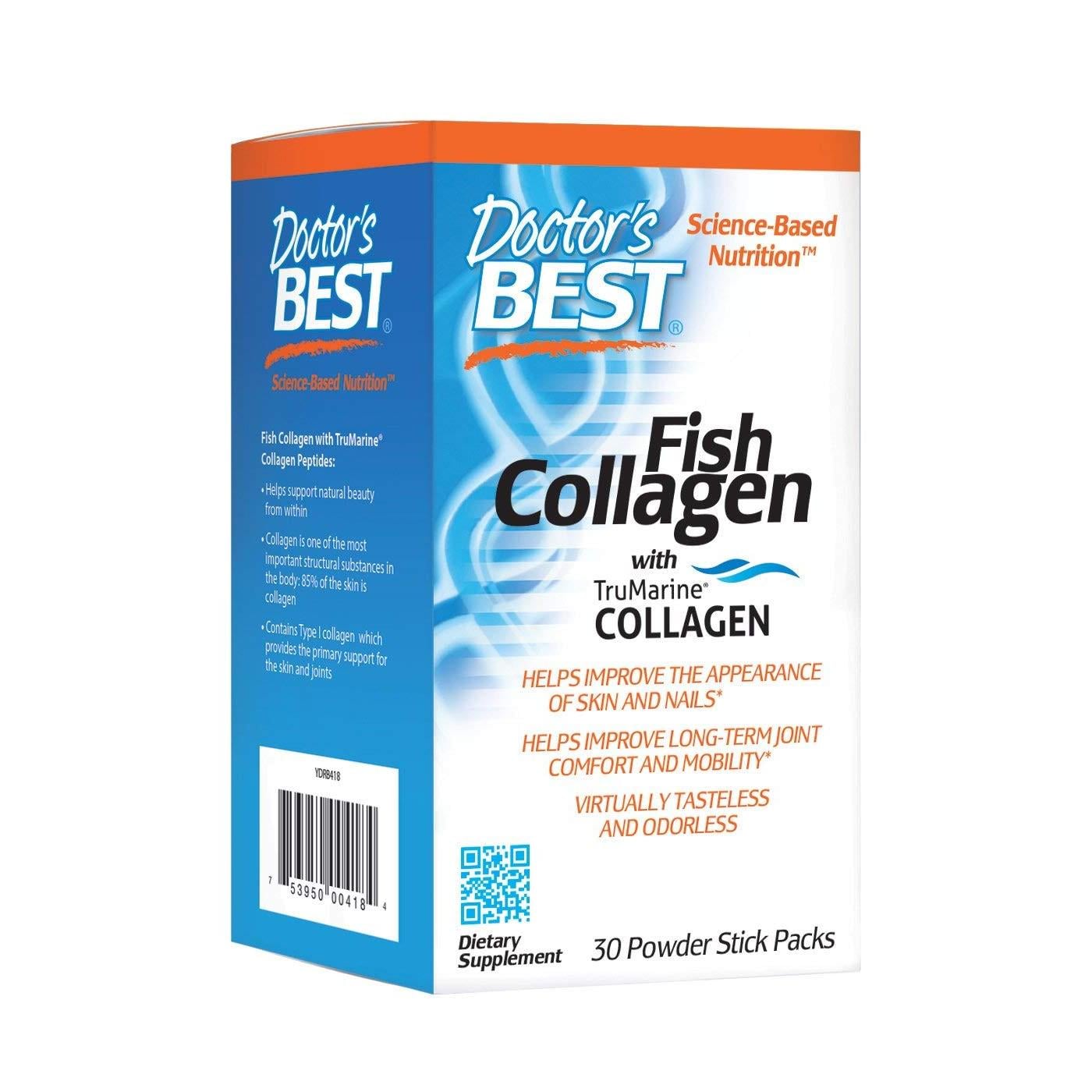 Коллаген рыбный Doctor's Best Fish Collagen with Naticol 5 g 30 powder stick packs