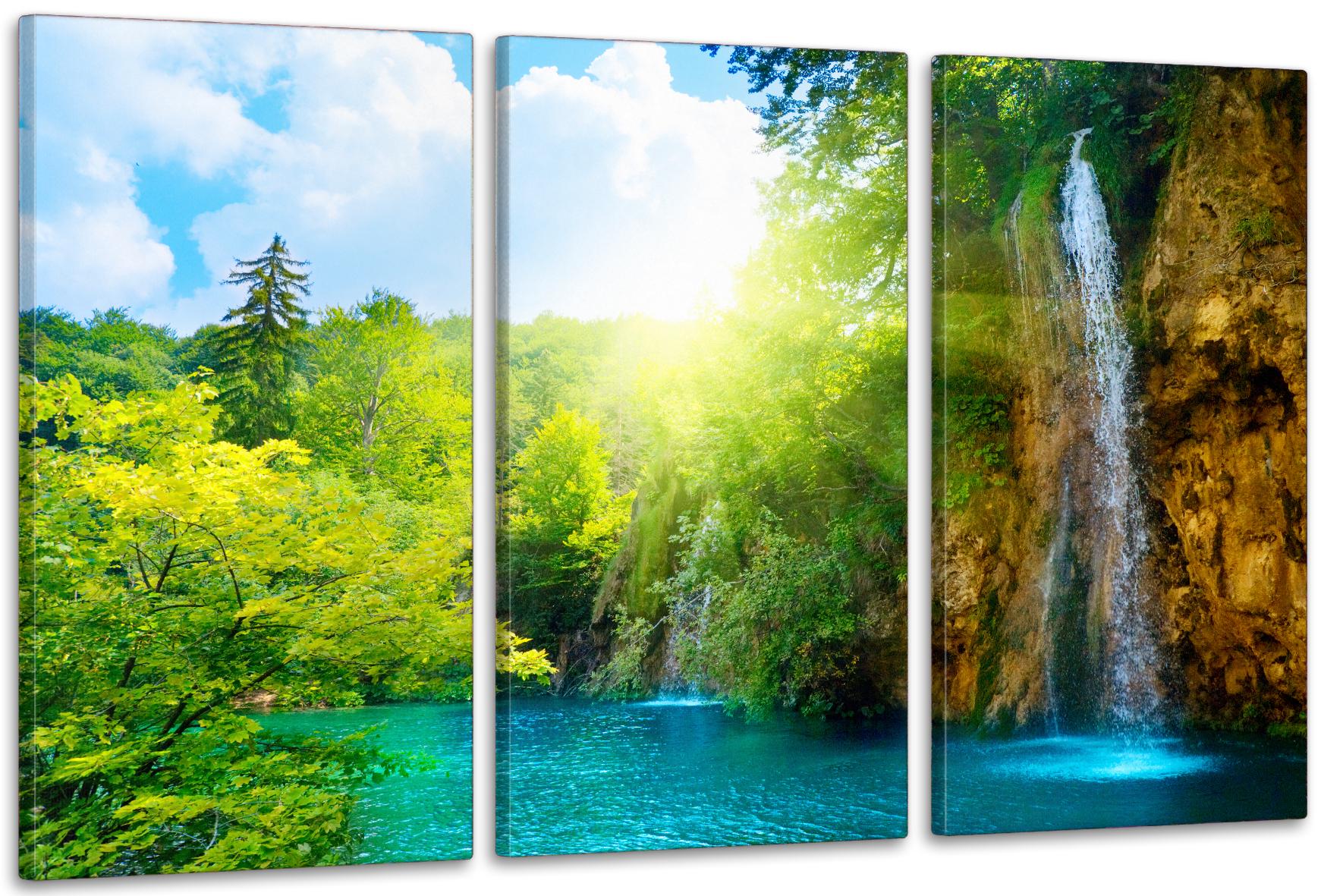 Картина модульная в гостиную/спальню Водопад 53х100 см (ART-288_3A)