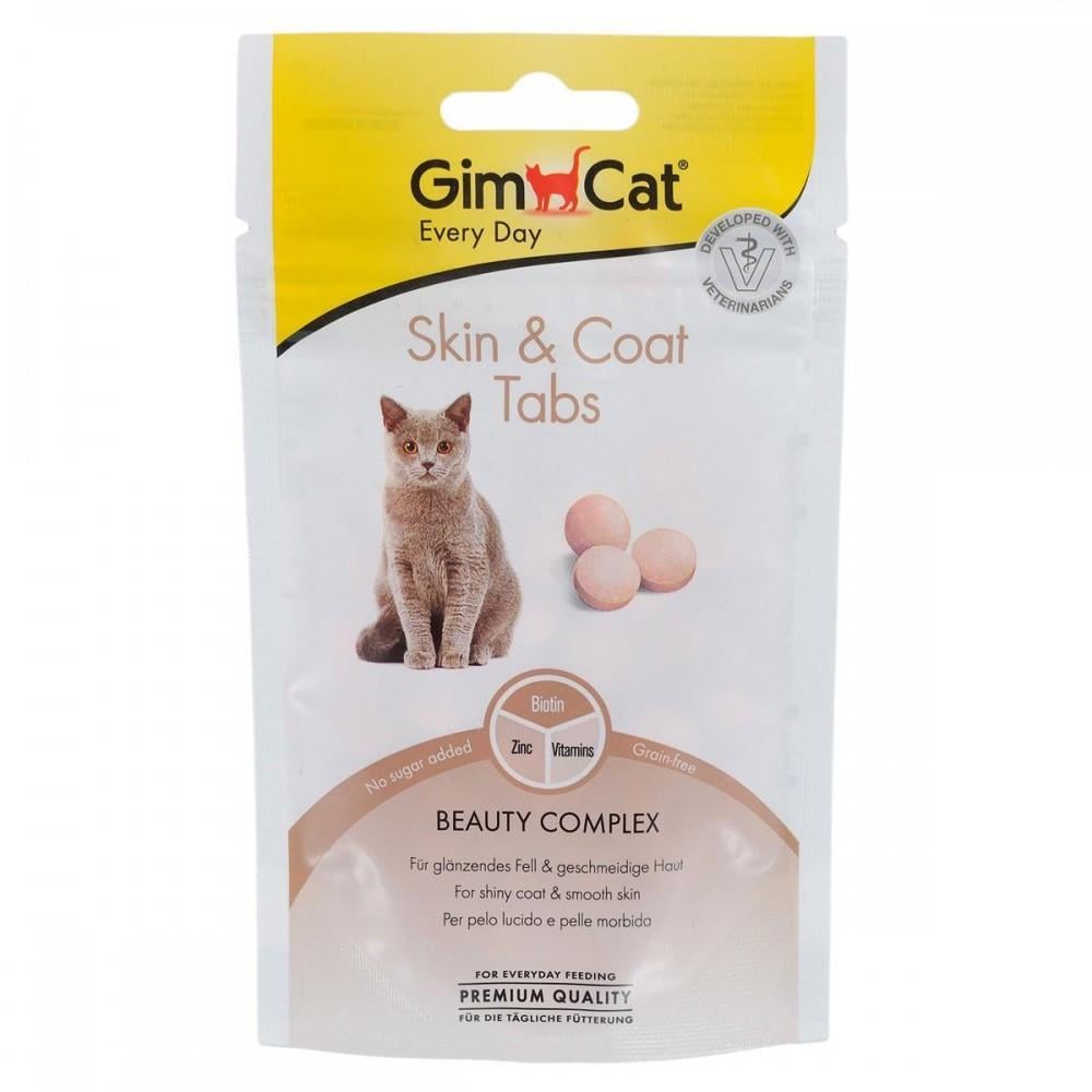 Лакомство для кошек GimCat Skin & Coat Tabs для кожи и шерсти 40 г (2013893744)