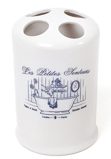 Підставка Le Bain Silver Ø8,7х13,4 см для зубних щіток фарфор (BD-855-143)