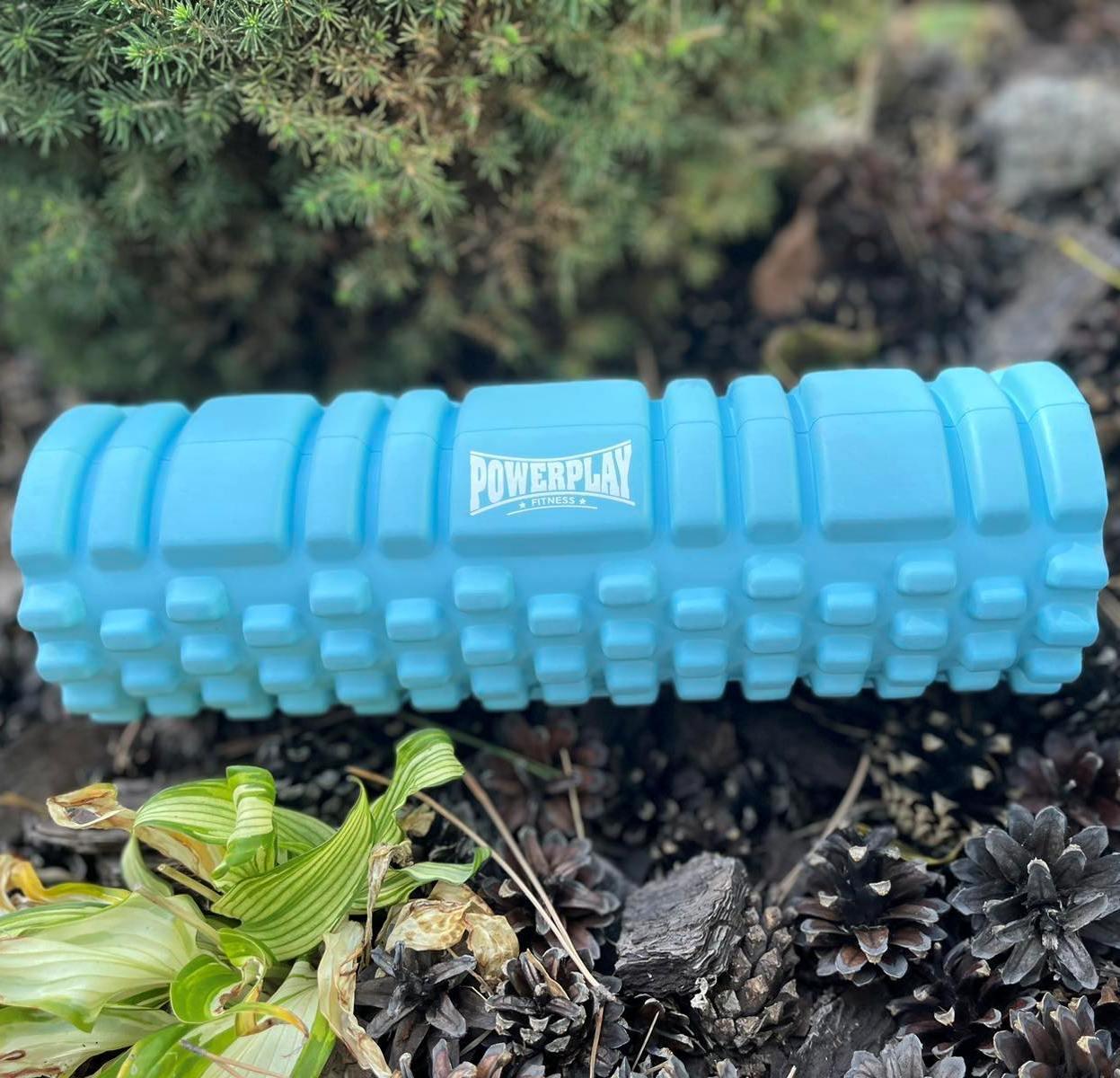 Ролик масажний PowerPlay 4342 Massage Roller 30x10 см Блакитний (A-013236) - фото 8