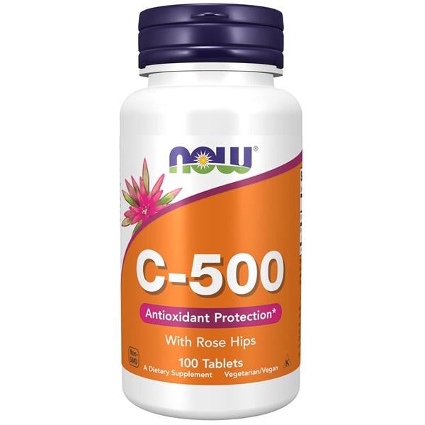 Витамин C NOW Foods Vitamin C-500 Rose Hips 100 табл. (000003400)