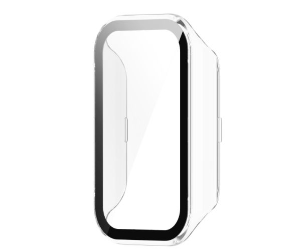 Чехол с защитным стеклом Protective Cover with Glass для Xiaomi Mi Smart Band 8 Active Прозрачный