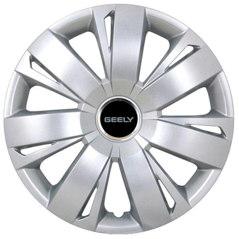 Колпаки SJS 411 с логотипом Geely R16 4 шт. Серебристый (2789080320)