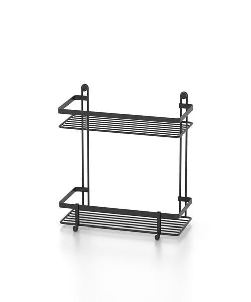 Полка для ванной с крючками Tekno-tel ES067H матовый Черный