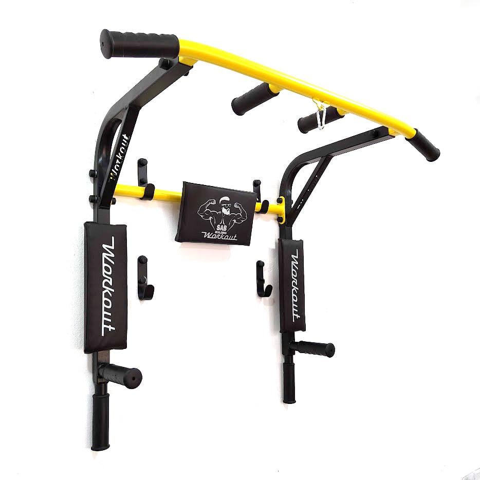 Турник-брусья SAB Workout WО настенный разборной c адаптивной спинкой для пресса (0081)