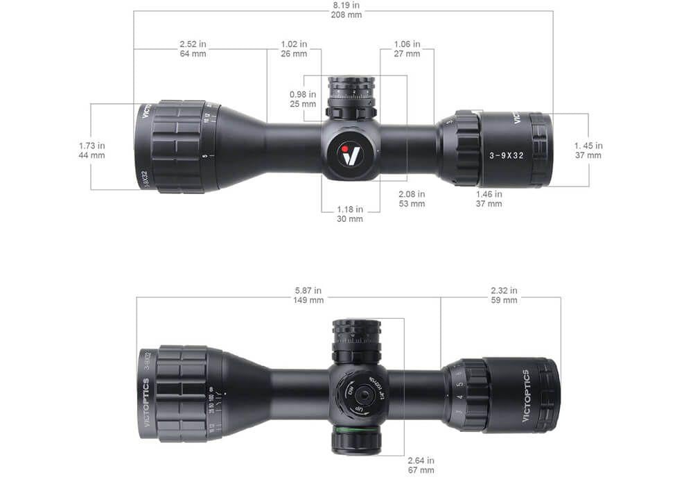 Прицел оптический Vector Optics C3 3-9x32 25,4 мм illum. SFP (5003491) - фото 6