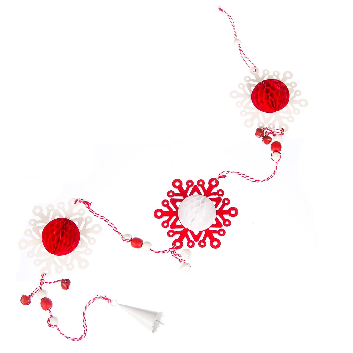 Игрушка на елку Elisey Новогодние снежинки Красный (NH-106-K-4)