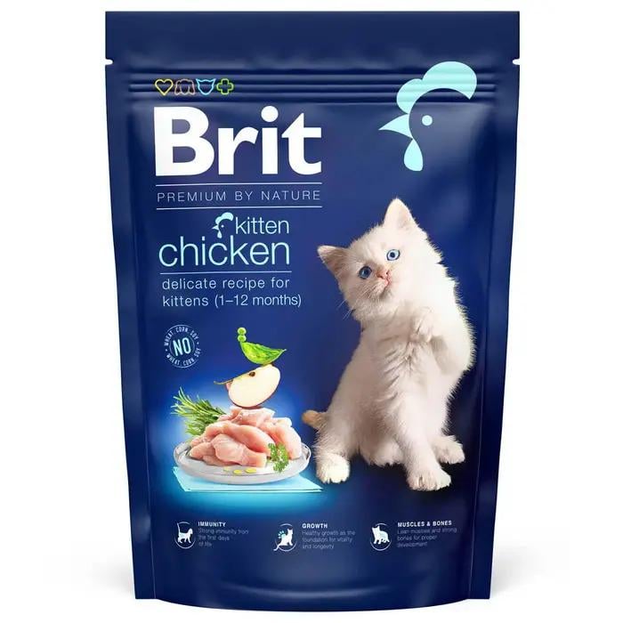 Корм для кошенят сухий Brit Premium by Nature Cat Kitten з куркою 800 г (171850) - фото 1