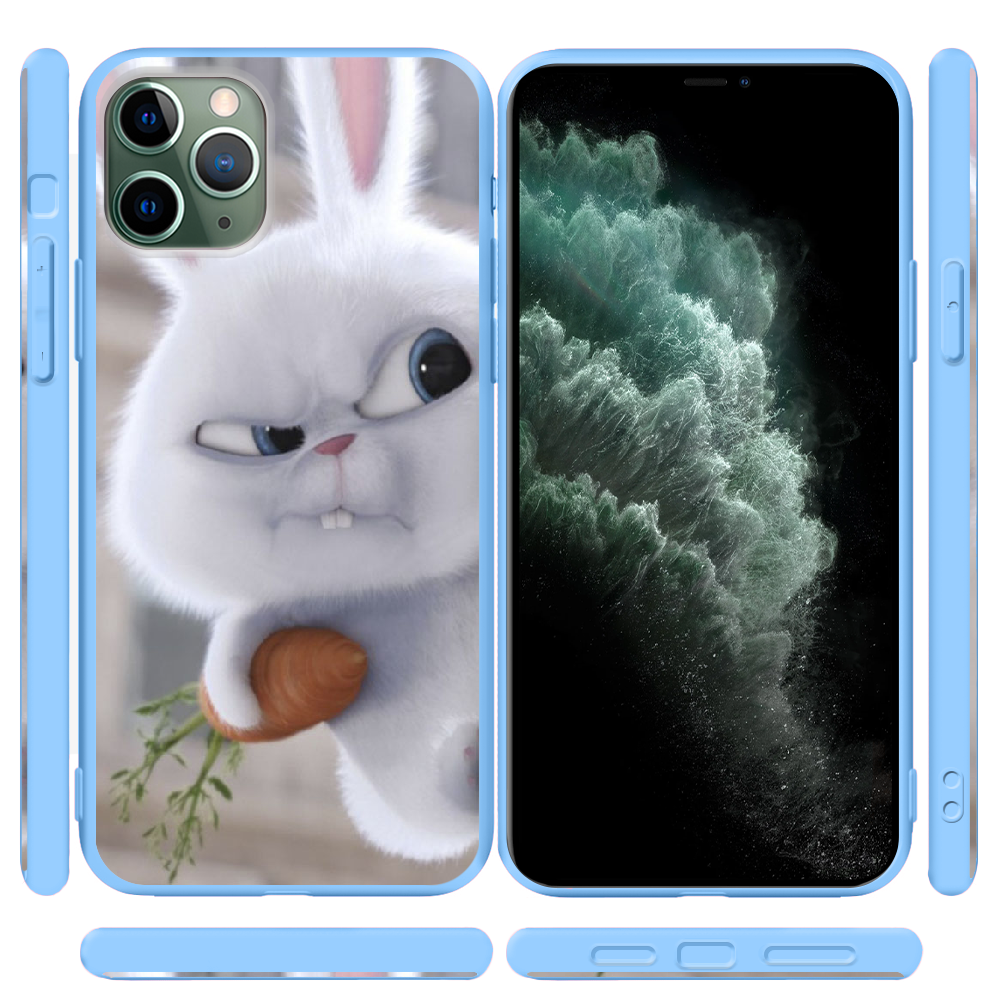 Чехол Boxface iPhone 11 Pro Rabbit Snowball Голубой силикон (38189-up1116-43045) - фото 2