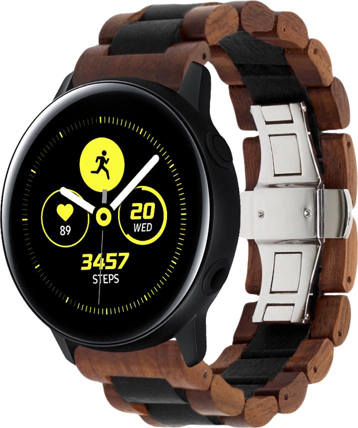 Ремешок деревянный WoodLock для Galaxy Watch Active Black/Brown (28278-26)