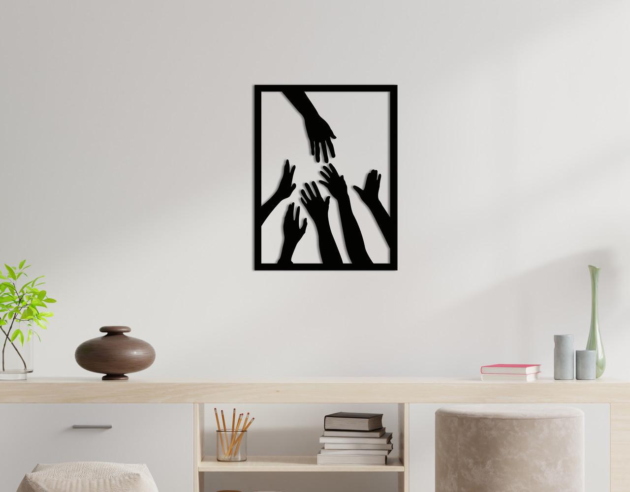 Декоративное панно на стену Upwood Decor Family-Support 104х80 см Black (1576373186)