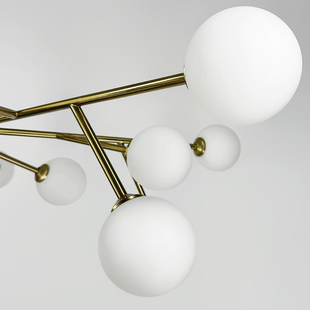 Люстра потолочная на 15 белых плафонов Ø 100 см Латунь (AOC 19/15 AB G9) - фото 8 Люстра потолочная на 15 белых плафонов Ø 100 см Латунь (AOC 19/15 AB G9) - фото 8