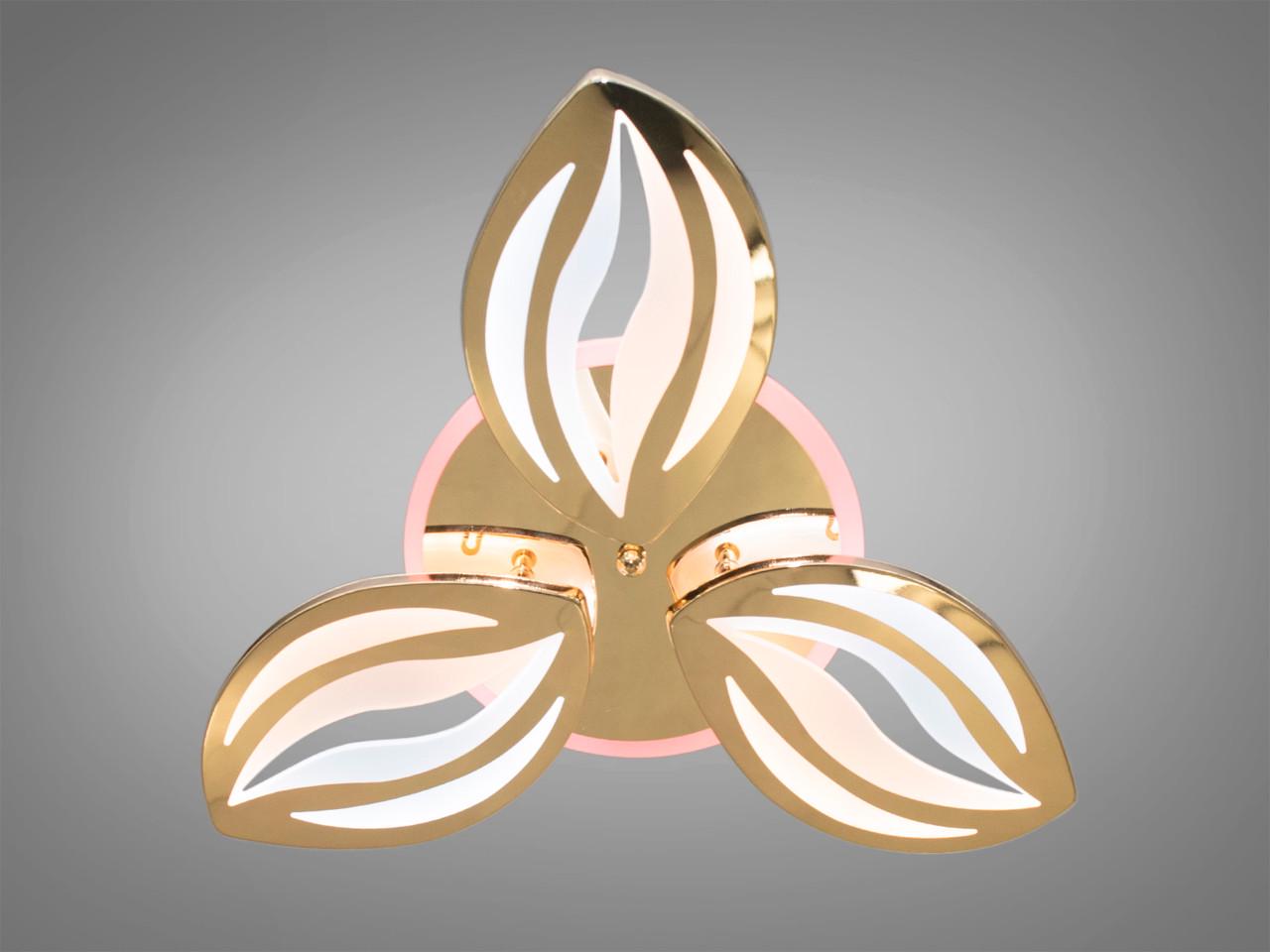 Люстра світлодіодна для дитячої в стилі модерн 70W на 10м2 Золотий (8092-3G-LS)