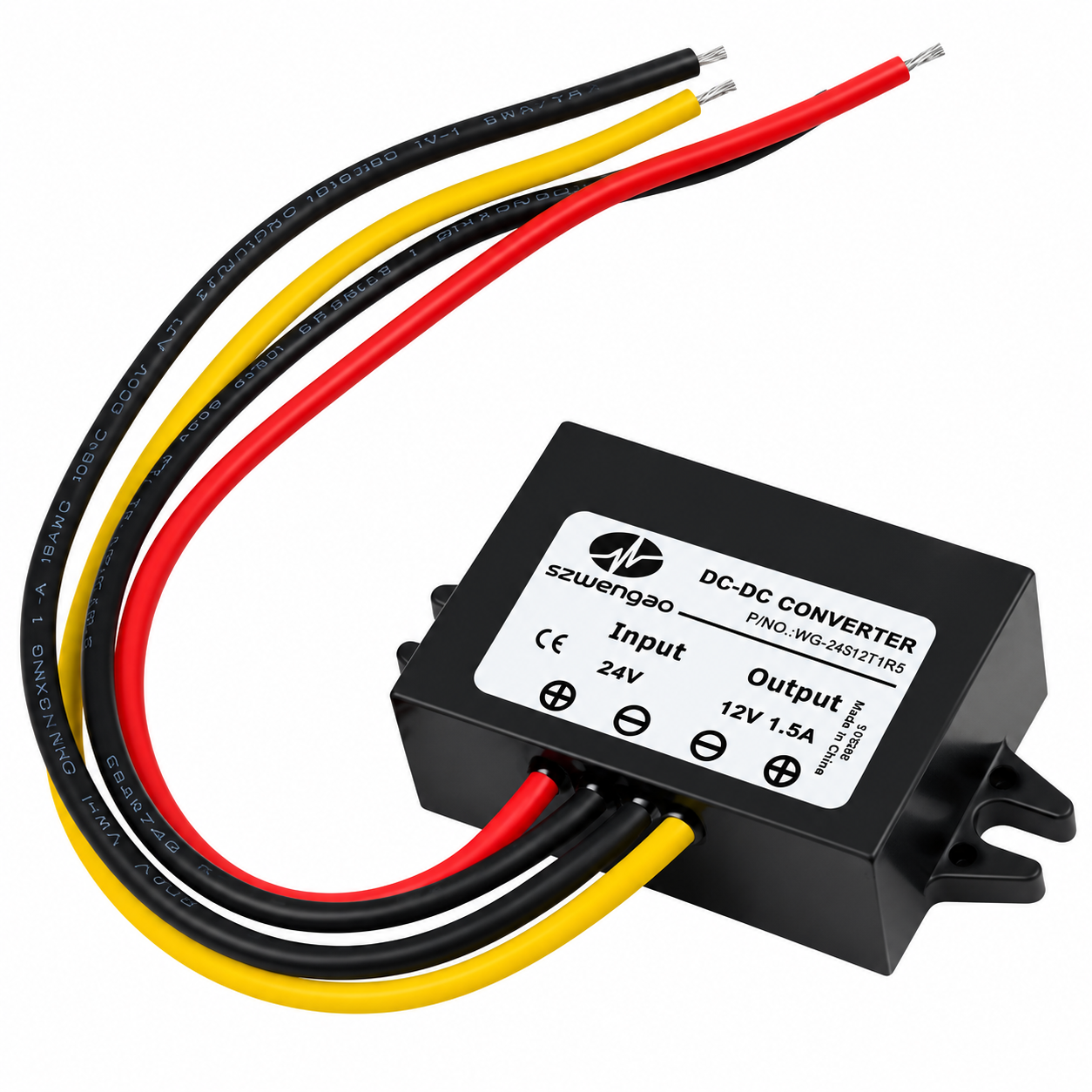 Перетворювач інвертор DC/DC 24V-12V 1,5A IP67 18W