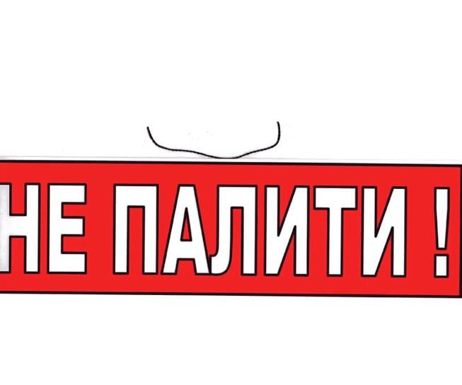 Табличка "Не палити!" 10х30 см (AN007894) Табличка "Не палити!" 10х30 см (AN007894)