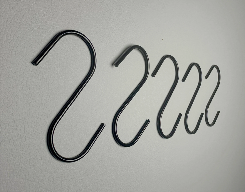 Крючки металлические S-образные для подвешивания 5 шт. в наборе Черный (88371м)