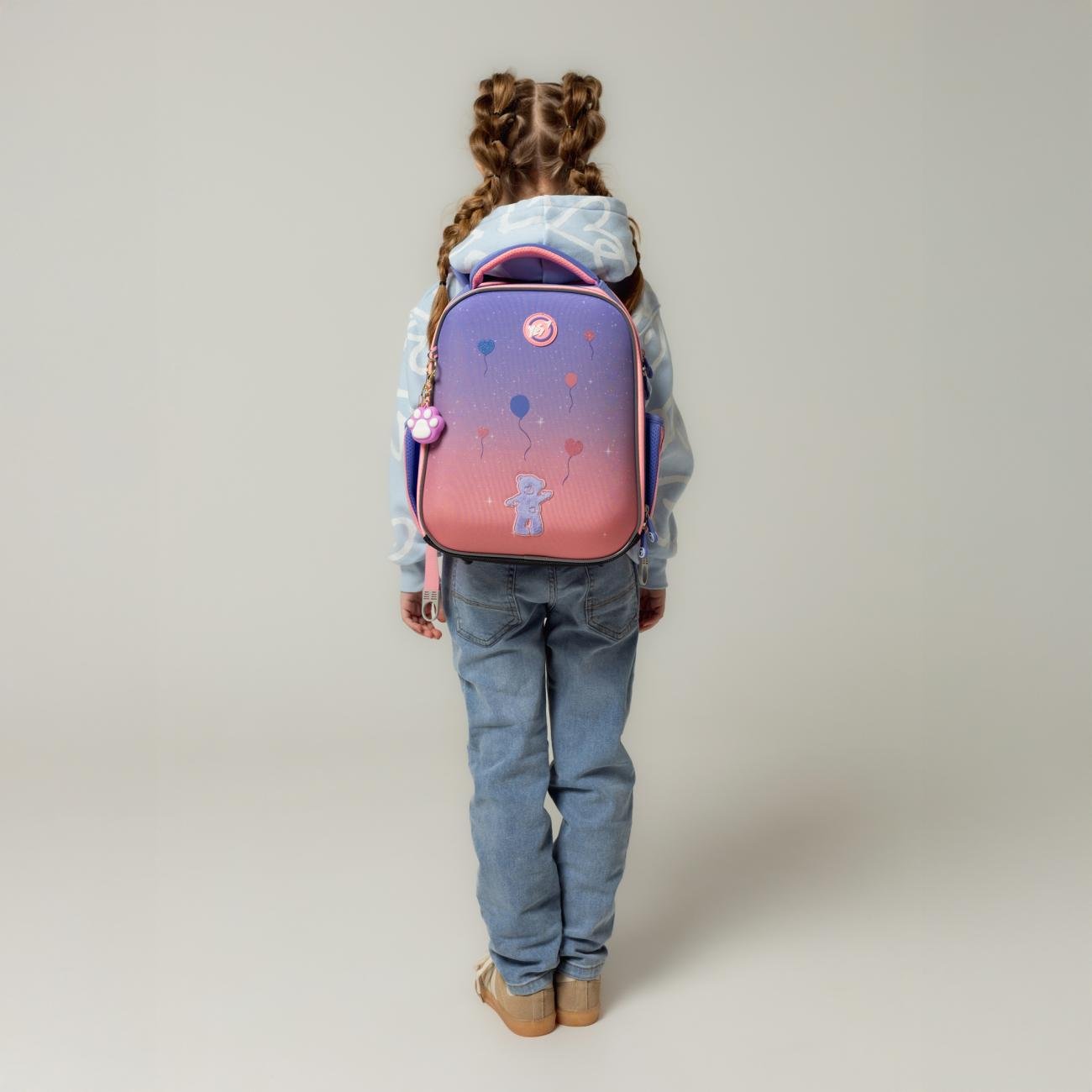 Школьный рюкзак каркасный с ортопедической спинкой YES Cute Bear H-100 (559842/995688) - фото 12