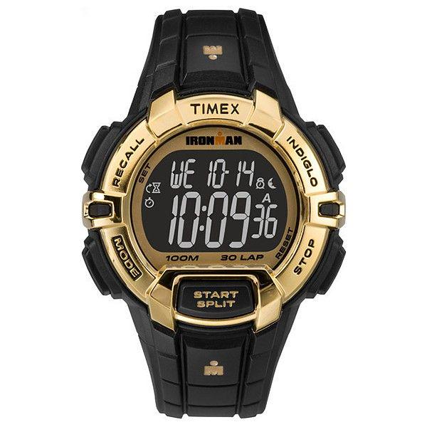 Наручные часы мужские Timex Ironman Triathlon Rugged 30lp кварцевые Gold (Tx5m06300)
