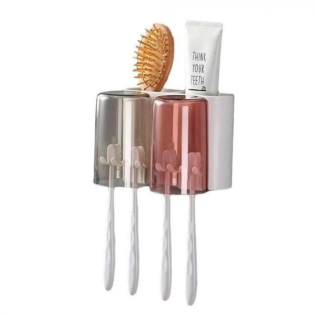 Держатель для зубных щеток и пасты настенный (XL-155)