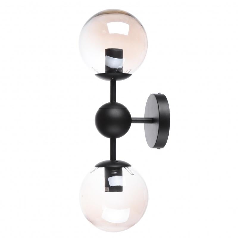 Бра настінне накладне лофт Brille BL-266W/2 E27 BK