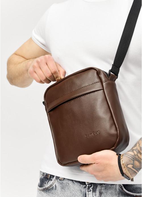 Мужская сумка-мессенджер Sambag через плечо из экокожи Коричневый (1003019723) - фото 9 Мужская сумка-мессенджер Sambag через плечо из экокожи Коричневый (1003019723) - фото 9