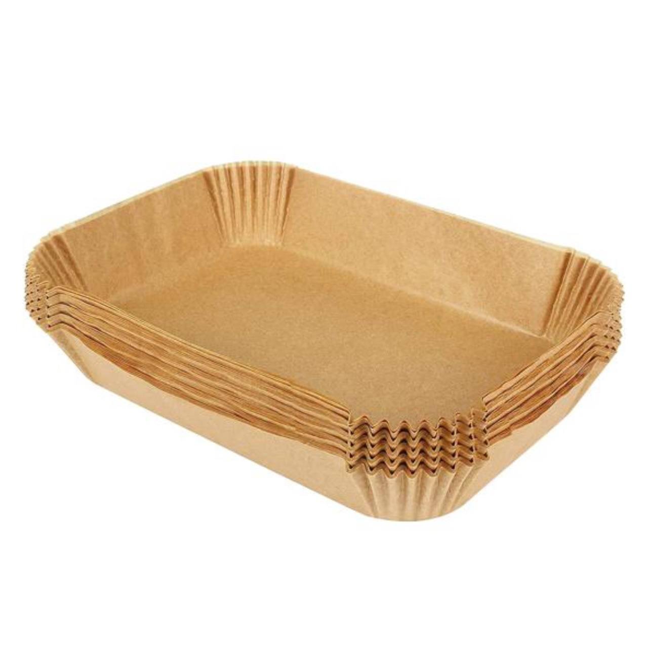 Формы для выпечки одноразовые пергаментные в мультипечи и аэрофритюре прямоугольные 22х14х4,5 см 50 шт. (6f01265d)