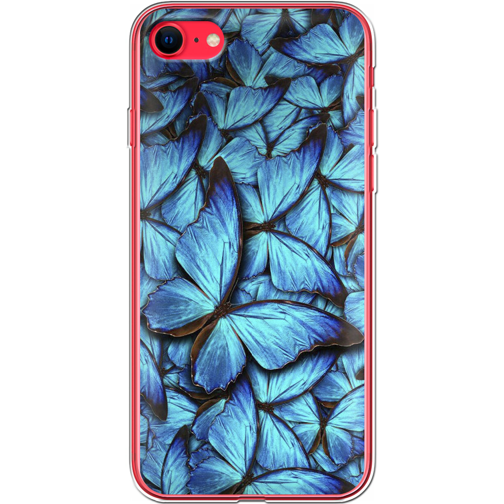 Чохол BoxFace Apple iPhone 7/8 SE 2020 Лазурні Метелики Прозорий силікон (26205-up1550-26205)