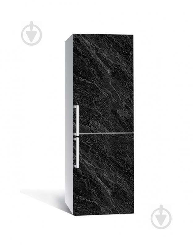 Наклейка на холодильник Zatarga «Чёрный мрамор» 650х2000 мм виниловая 3Д наклейка декор на кухню самоклеящаяся Наклейка на холодильник Zatarga «Чёрный мрамор» 650х2000 мм виниловая 3Д наклейка декор на кухню самоклеящаяся