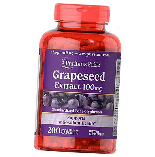 Екстракт виноградних кісточок, Grapeseed Extract 100, Puritan's Pride 200капс (71367004)