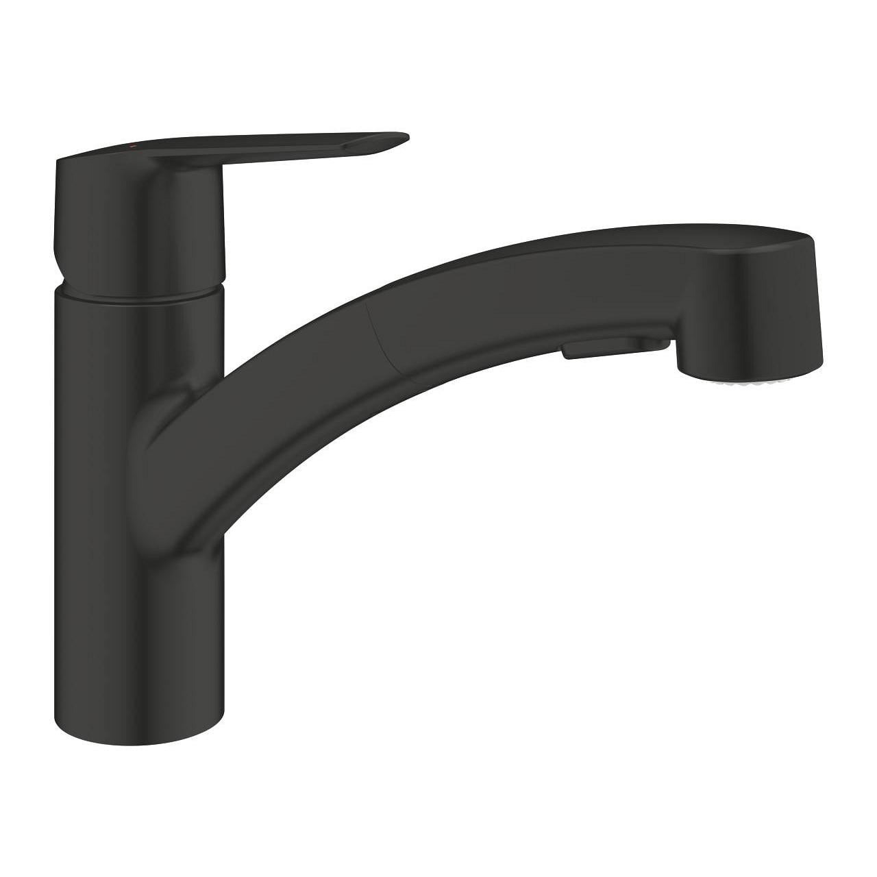 Смеситель для кухни Grohe QuickFix Start 303072431 с выдвижной лейкой Черный (162073)