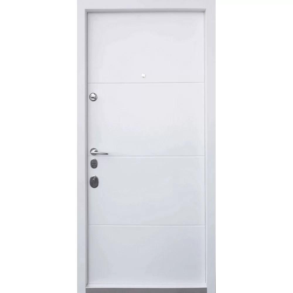 Двері вхідні Qdoors Авангард Горизонт-AL 850х2050 мм квартира Венге темний/Біле дерево (14329507) - фото 2